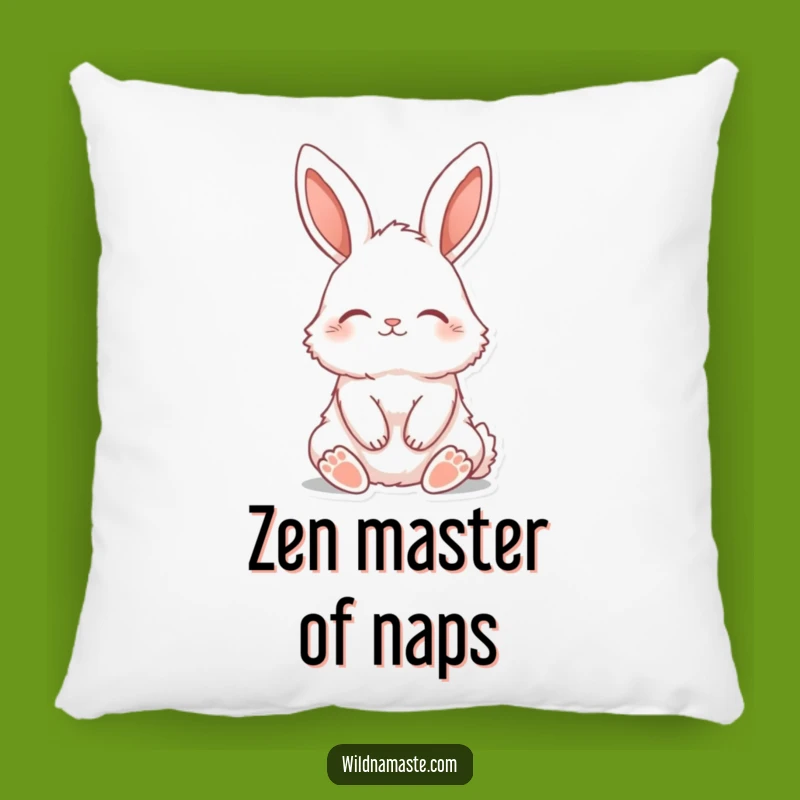 Funny Bunny Zen Pillow: Snuggle Up with This Adorable and Peaceful Cushion