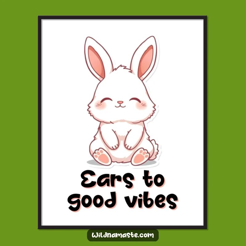 Funny Free Printable Wall Art: Serene Bunny Sitting Tall - Downloadable Decor!