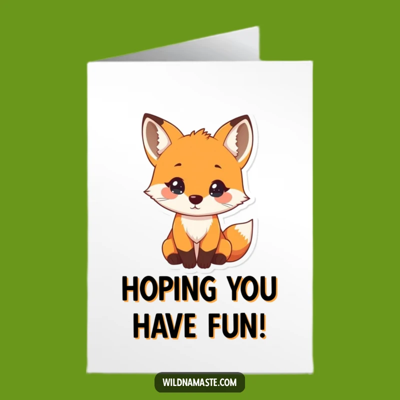 Free Printable Birthday Card: Curious Fox Peek - Downloadable Gift!