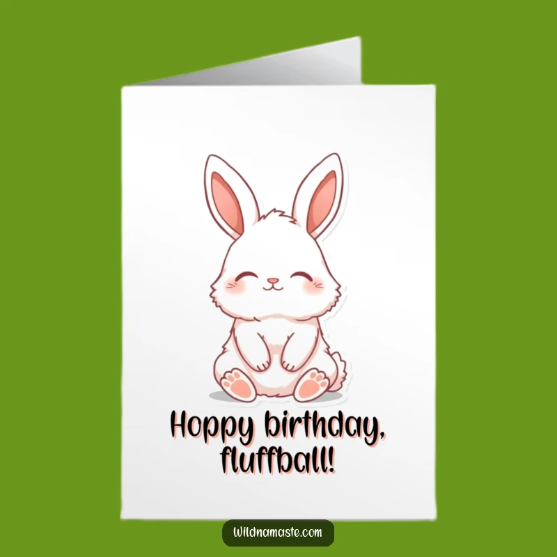 Free Printable Birthday Card: Zen Bunny Sitting - Downloadable Gift!
