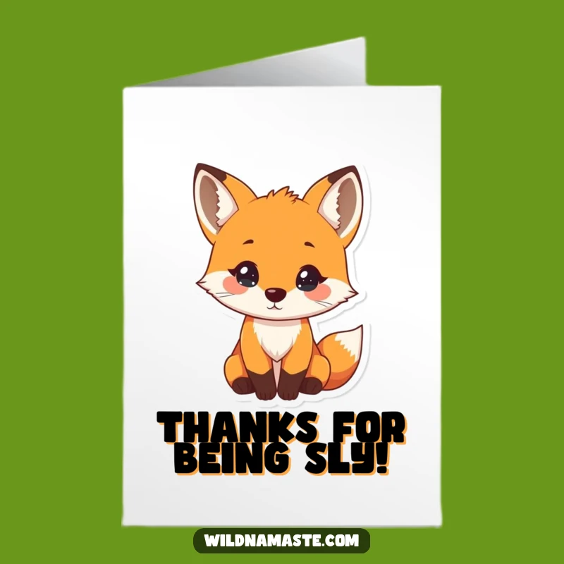 Free Printable Thank You Card: Curious Fox Enquiry - Downloadable Gift!